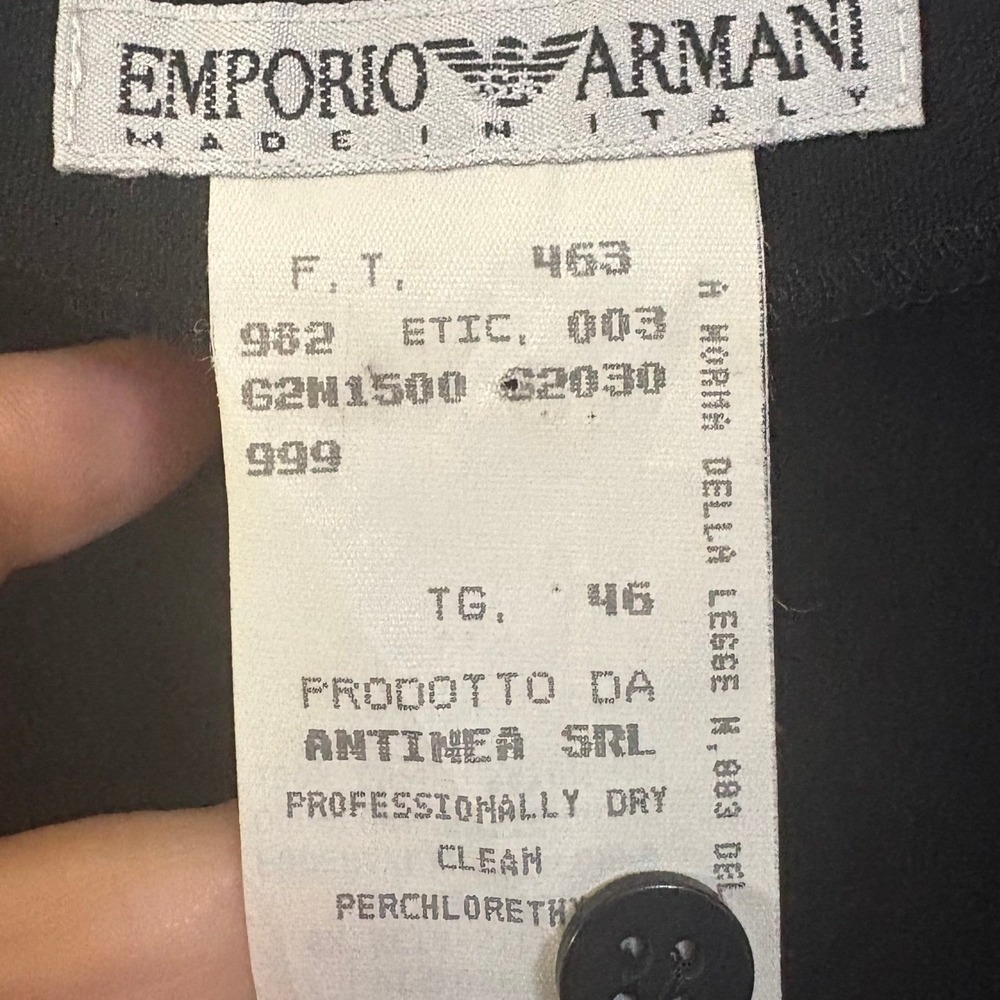 Emporio Armani Made in Italy Dark Black Flared Mini Skirt Size 46 IT 10 US - Picture 3 of 4